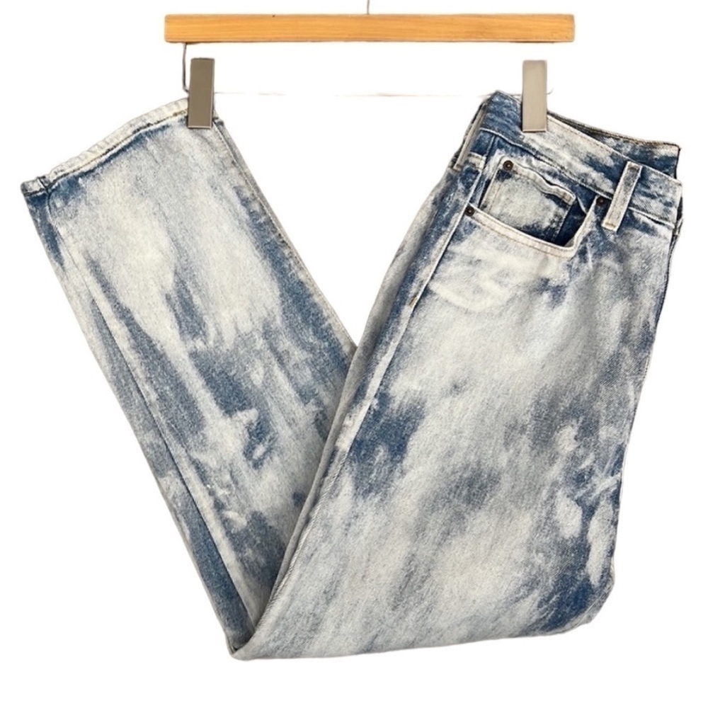 BDG Urban Outfitters Acid Wash High Rise Slim Straight Jeans